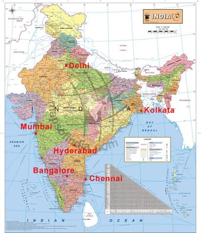 Free Map of India in Hard Copy