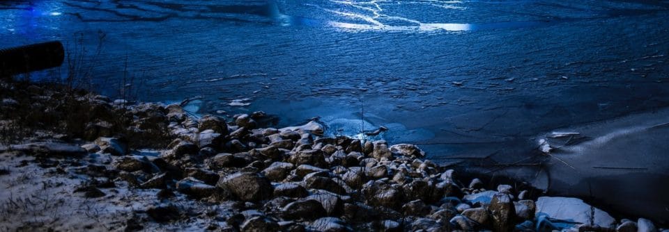 glittering blue waves