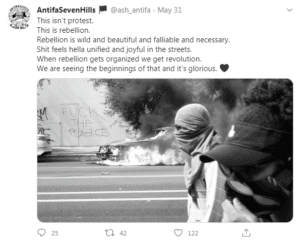 antifa seven hills tweet