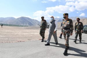 The Prime Minister, Shri Narendra Modi visits Leh, Ladakh on July 03, 2020.
