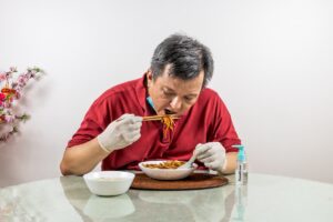 Don't use sanitizer before eating