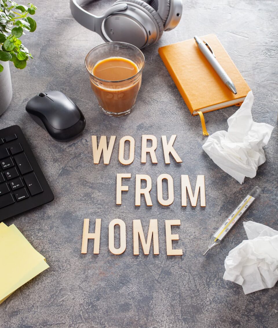 work-from-home-text-desk-with-keyboard-computer