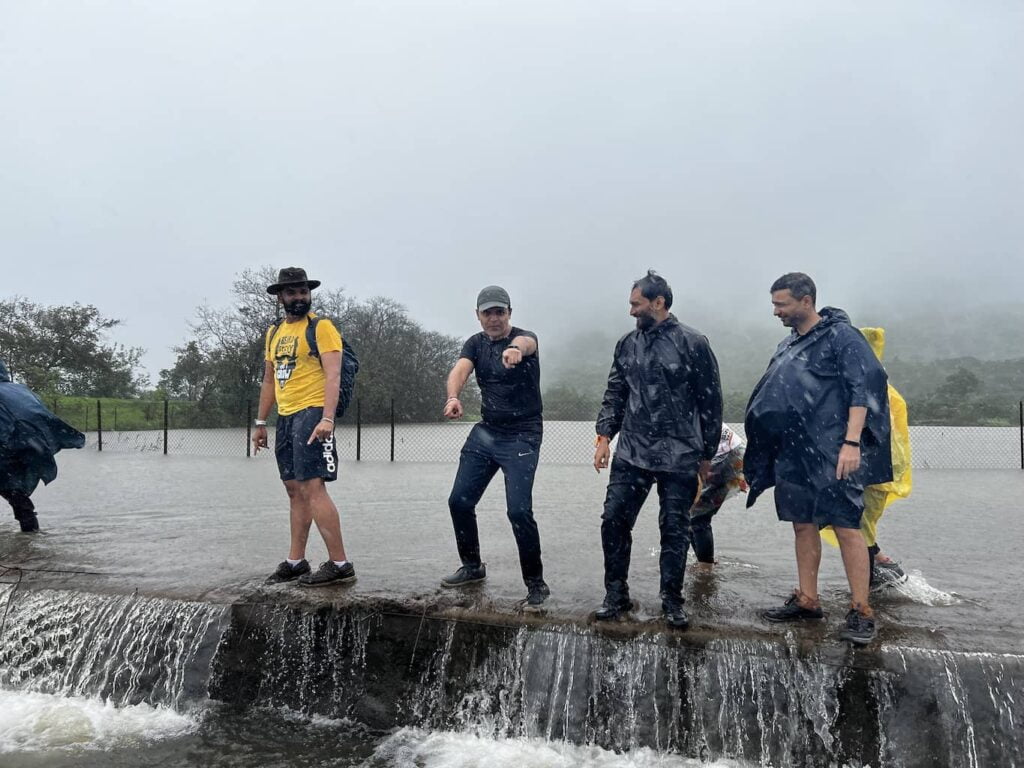 Passing by the dam at the start point