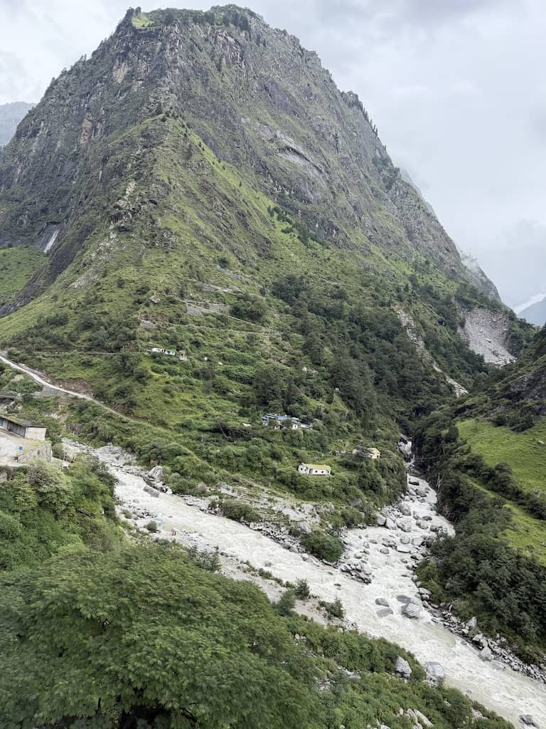 From the Mangal Tara balcony — the valley we were about to walk into
